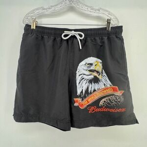 PacSun Budweiser Eagle Graphic Board Shorts Black Mens Medium Swim Trunks